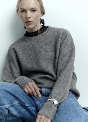Сірий светр з нової колекції zara розмір xs,s,m1 фото