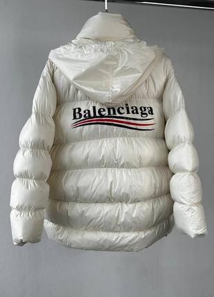 Куртка пуховик в стиле balenciaga дута черная белая зима5 фото