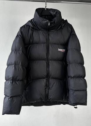 Куртка пуховик в стиле balenciaga дута черная белая зима9 фото