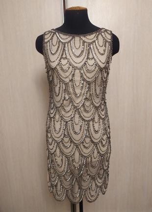 Плаття в стилі 20-х років гетсбі. вишивка бісером і паєтками1 фото