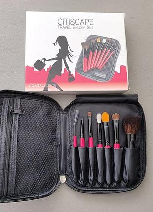 Набір кистей для макіяжу coastal scents citiscape travel brush set