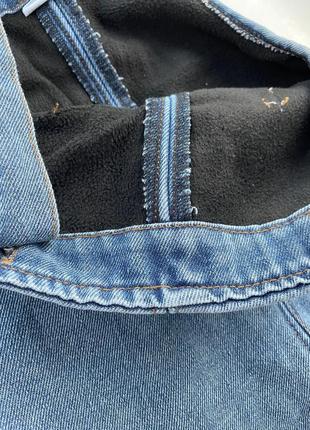 Дитячий джинсовий комбінезон на флісі6 фото