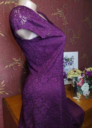 🔥распродаж🔥 фиолетовое короткое кружевное платье от new look5 фото