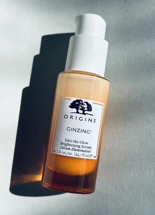 Origins ginzing into the glow brightening serum сироватка з вітаміном с для сяяння шкіри