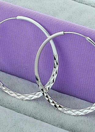 Сережки кільця срібло silver великі
