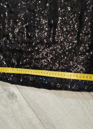 Короткая, новая юбка с пайетками от h&amp;m.2 фото