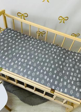 Детская простынь на резинке в детскую кроватку