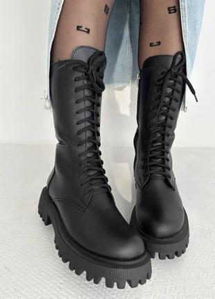 Распродажа 🛍️зимние ботинки на шнуровке 😍 натуральная кожа8 фото