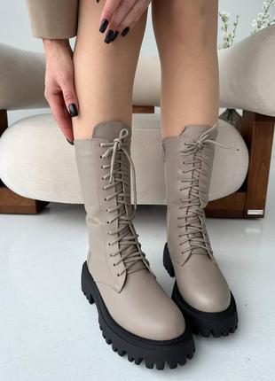 Распродажа 🛍️зимние ботинки на шнуровке 😍 натуральная кожа5 фото