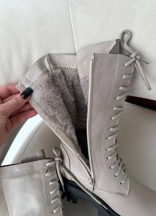 Распродажа 🛍️зимние ботинки на шнуровке 😍 натуральная кожа10 фото