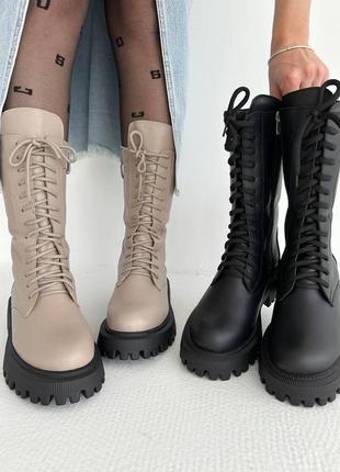 Распродажа 🛍️зимние ботинки на шнуровке 😍 натуральная кожа2 фото