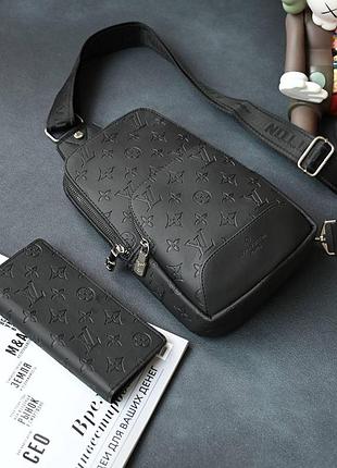 Сумка месенджер в стилі louis vuitton