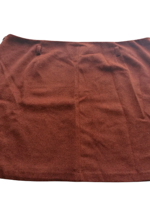 Теплая коричневая юбка new look супер батал большой размер рр 26 (к003)