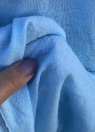 Ночнушка с вышивкой , тёплая в голубом цвете4 фото