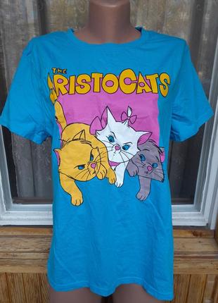 Мила бавовняна футболка з котиками1 фото