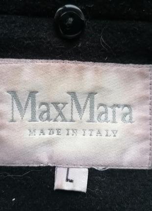 Черное классическое пальто с поясом max mara италия оригинал (к003)9 фото