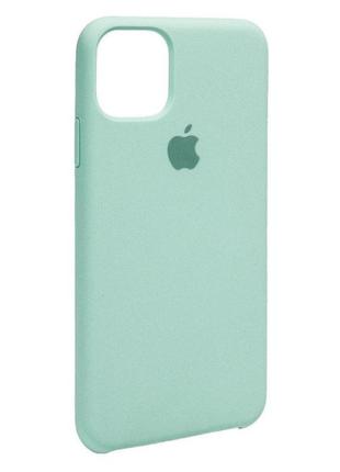 Силиконовый чехол накладка original silicone case high copy — iphone 11 pro max — sea blue (21)1 фото