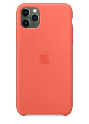 Силиконовый чехол накладка original silicone case high copy — iphone 11 pro max — orange (2)