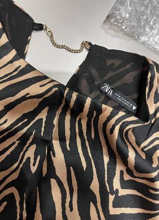 Шикарная блуза топ кофта принт зебра 🦓 с вырезом на спине9 фото