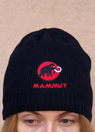 Шапка mammut черная / бордовая / серая женская / мужская2 фото