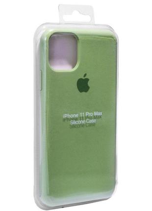 Силиконовый чехол накладка original silicone case high copy — iphone 11 pro max — green (1)2 фото