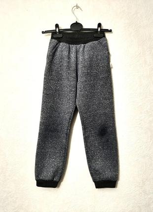Robinzone детские тёплые рейтузы штаны серые меланж на мальчика 8-9лет деми/зима нюанс2 фото