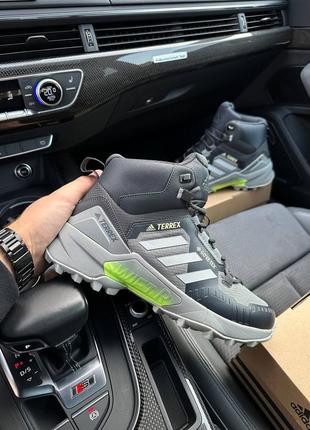 Зимние мужские ботинки adidas terrex swift r termo grey green (термо) 41-42-466 фото