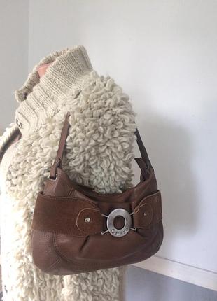 Сумка 100% натуральная кожа пельмень, багет.  " оriano leather goods"