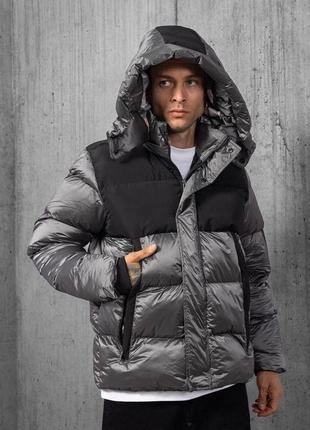 Чоловіча брендова зимова куртка пуховик burbеrrу