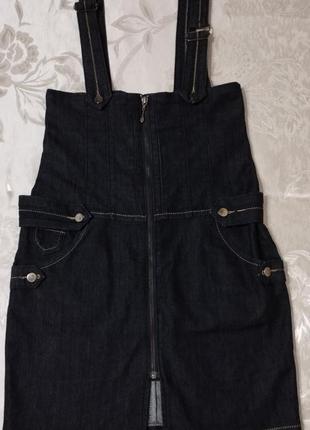 Джинсовый сарафан с корсетом