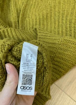 Хакі вязаний теплий незвичний светр asos5 фото