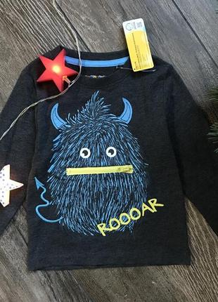 Реглан 12-18мес young style c монстриком кофта