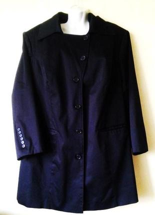 Новый стречевый черный плащ пальто dress in 26-28-30 uk