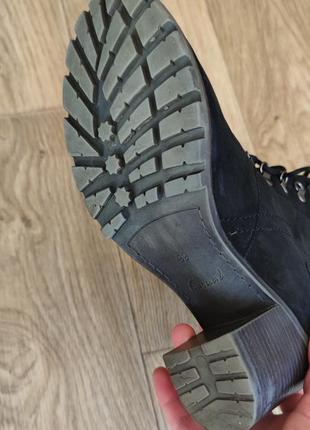 Натуральные демисезонные ботинки в стиле аутдор на устойчивом каблуке8 фото