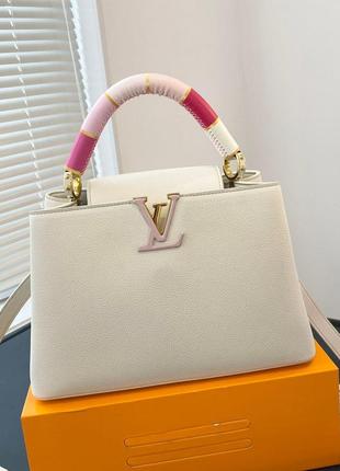 Кожаная сумка в стиле louis vuitton capucines