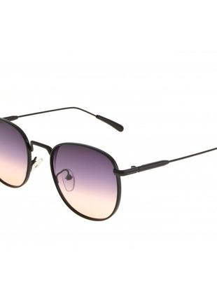 Черные солнцезащитные очки круглые  | стильные очки от солнца | красивые женские ak-744 очки солнцезащитные