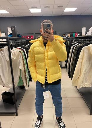 Куртка курточка пуховик желтая мужская бренд2 фото