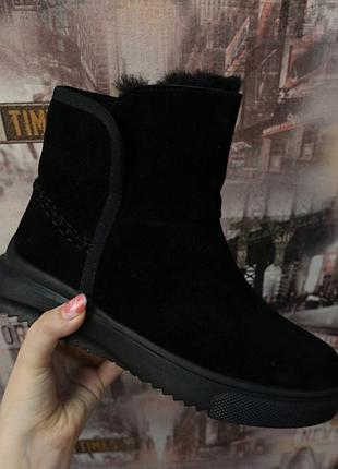 Угги женские из натуральной замши на цигейке lonza код товара-(6026-28 ч) 38