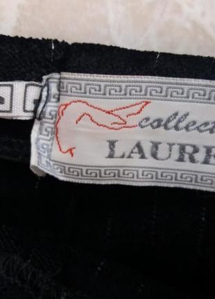 Облегающая велюровая черная юбка с серебристыми продольными нитями, тянется, р. xs4 фото