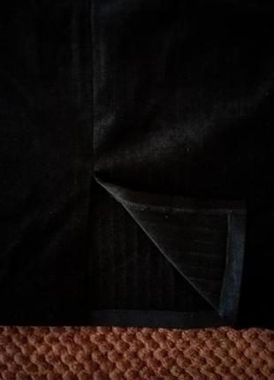 Облегающая велюровая черная юбка с серебристыми продольными нитями, тянется, р. xs5 фото