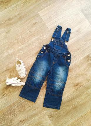 Крутой джинсовый комбинезон детский джинсы
