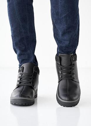 Зимові ботинки чорні norman 5