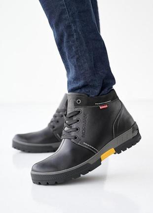 Зимові ботинки чорні norman 3