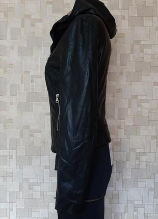 Стильна куртка-косуха з шкірозамінника zara(original).4 фото