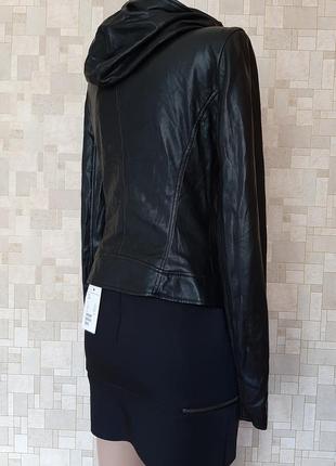 Стильна куртка-косуха з шкірозамінника zara(original).6 фото