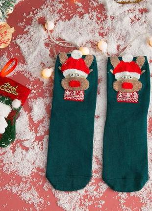 Комплект 4 пари шкарпеток новорічні шкарпетки різдвяні женские носки 1534 фото