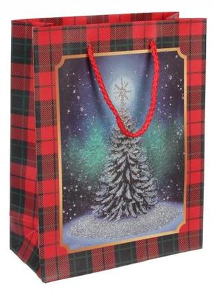 Подарункові пакети новорічні картонні 31*42*12 см (упаковка 12 шт)4 фото