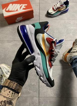nike pro air max 270 react multicolor, мужские кроссовки найк