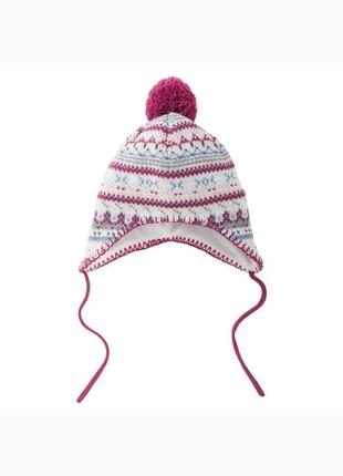 Зимняя шапка на девочку, теплая шапка на флисе, euro 74/80, lupilu, германия