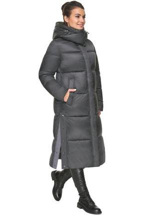 Сучасна жіноча куртка в графітовому кольорі модель 52650
